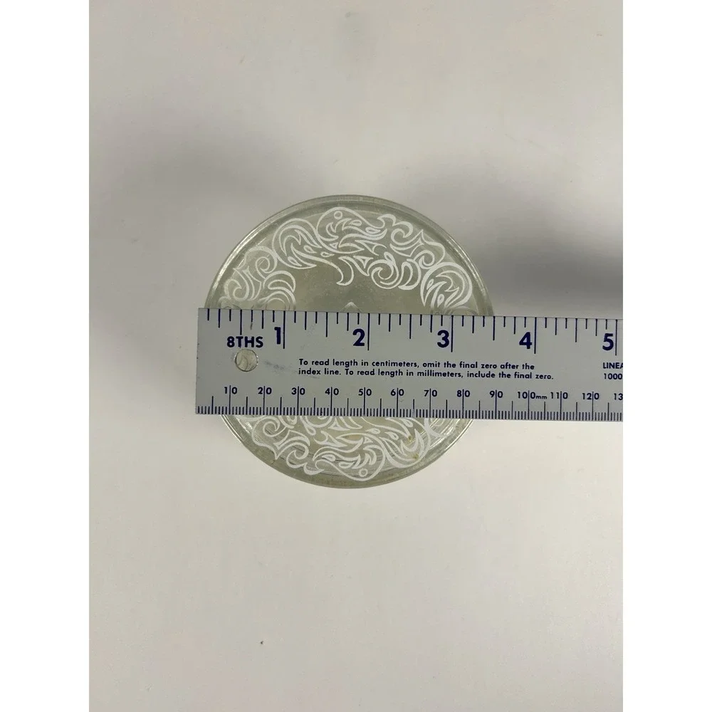 Vintage 1940's Lucien Lelong 5 oz Face Powder Glass Jar